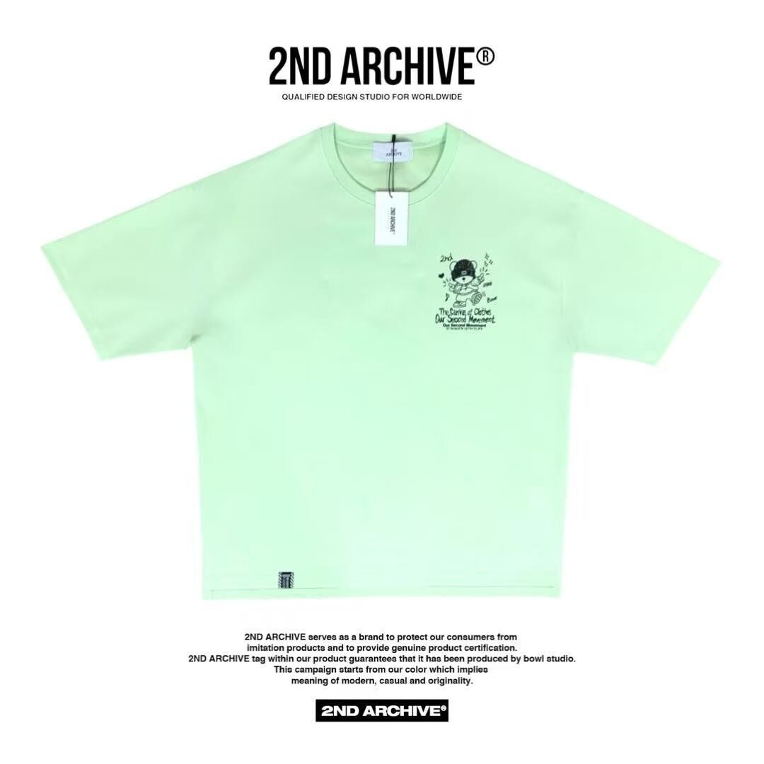 韓國直送 2ND ARCHIVE Black Beanie Teddy Bear Tee