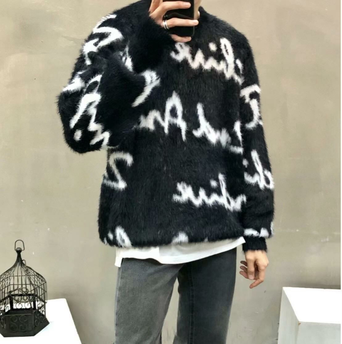 韓國直送🇰🇷 2ND ARCHIVE Lettering Angora Unisex Overfit Knit Sweater