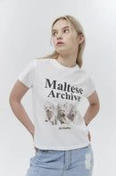韓國直送Waikei Maltese Maltese Archive Short Sleeve T-shirt OIOI 線上