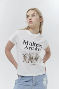 韓國直送Waikei Maltese Maltese Archive Short Sleeve T-shirt OIOI 線上
