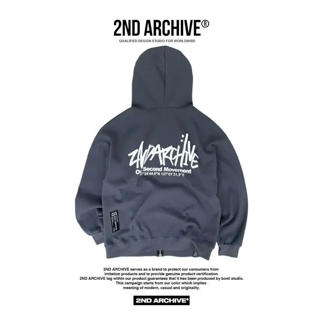 韓國直送🇰🇷 2ND ARCHIVE SG Logo Two Way Hood Zip-up 2ND ARCHIVE