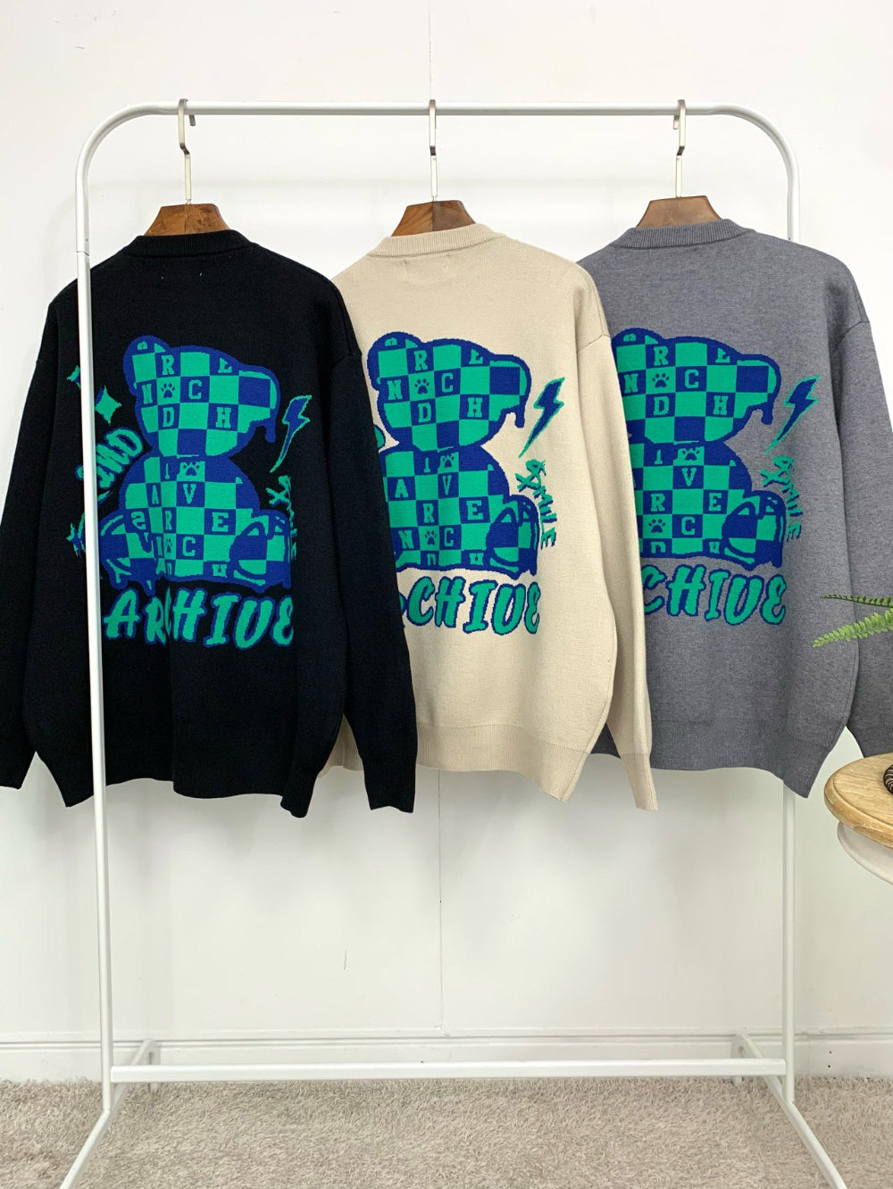 【一口價$408/件】🇰🇷韓國直送🇰🇷 2ND ARCHIVE Chess Bear Knit Sweater 2ND ARCHIVE