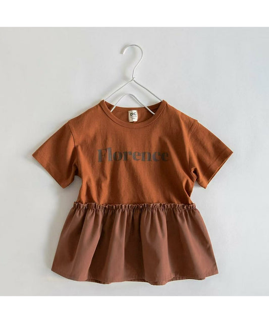 日本直送DRC Branshes  Mixed material logo short-sleeved Tee