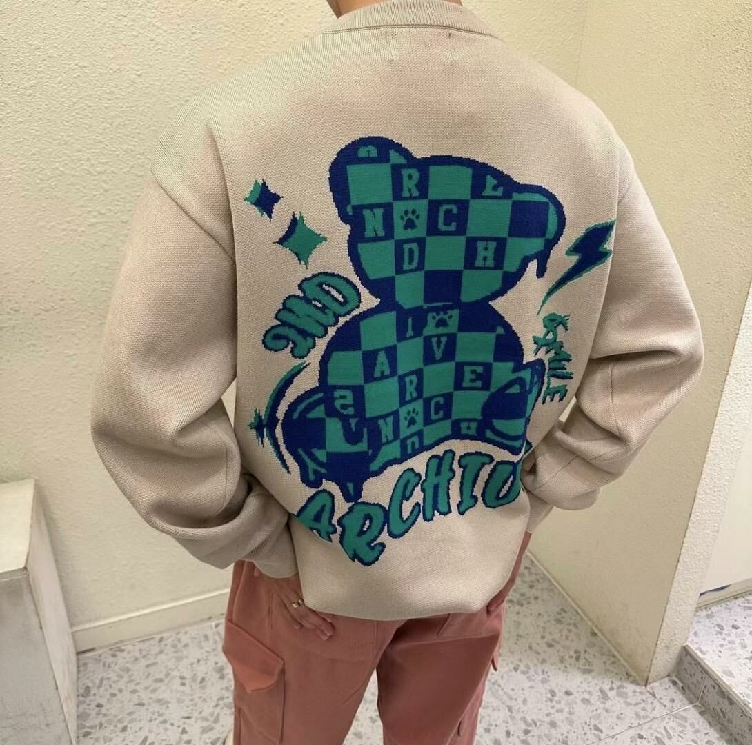 【一口價$408/件】🇰🇷韓國直送🇰🇷 2ND ARCHIVE Chess Bear Knit Sweater 2ND ARCHIVE