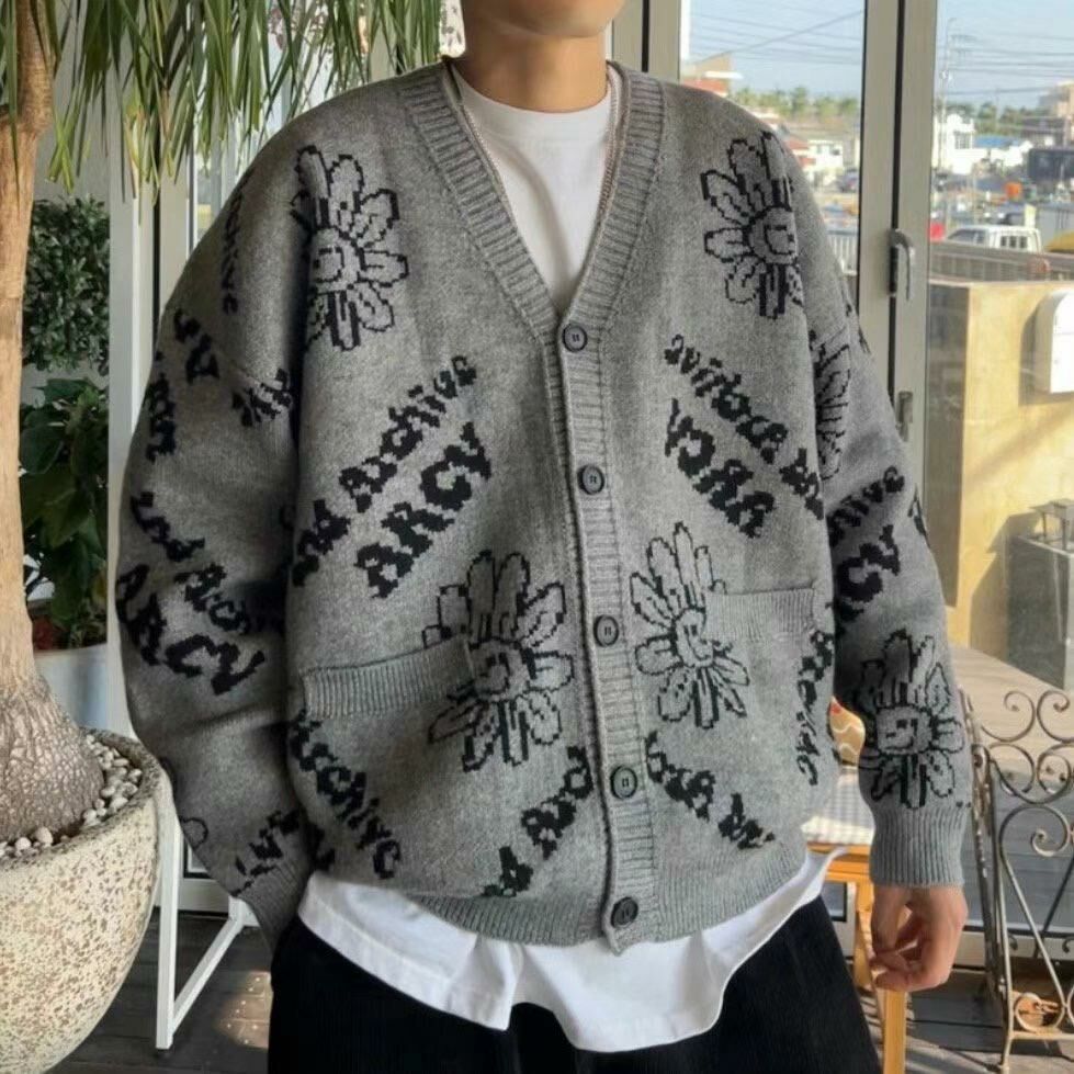 【一口價$410/件】🇰🇷韓國直送🇰🇷 2ND ARCHIVE Flower Pattern Smiley Cardigan 2ND ARCHIVE
