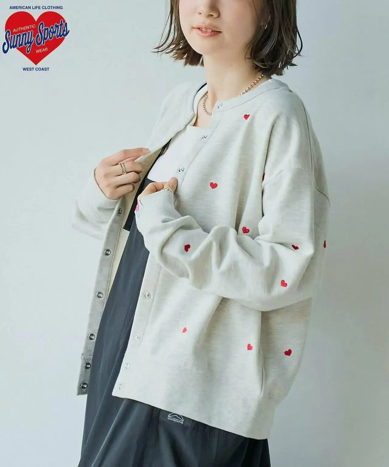 日本直送Coen Fleece Snap Cardigan