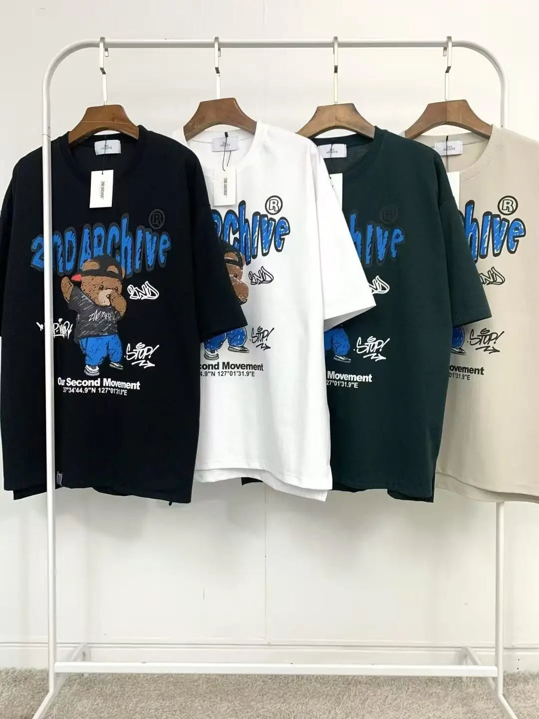 🇰🇷韓國直送🇰🇷 2ND ARCHIVE Swg Crayon Bear T-shirt -4 Color APM 537 BOWL