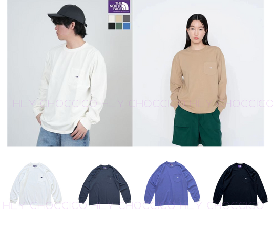 TNF PURPLE LABEL 7oz Long Sleeve Pocket Tee - NT3365N