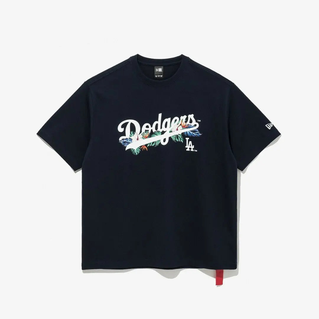 New Era Dodgers Flower Script Tee