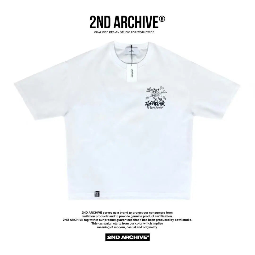 韓國直送 2ND ARCHIVE Monthly Cat Crayon Tee HLY & CHOCCICO