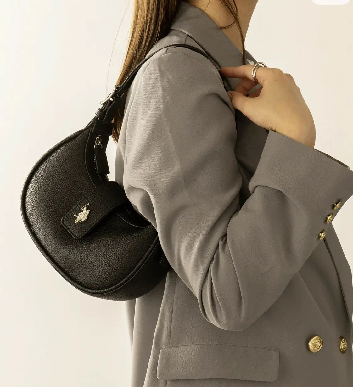 日本直送🌟U.S. POLO ASSN.Half Moon Shoulder Bag 🌟 SETUP7