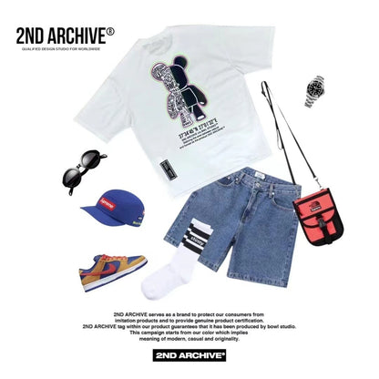 【一口價$277/件】🇰🇷韓國直送🇰🇷 2ND ARCHIVE Half Bear  T-shirt - 4 Color
