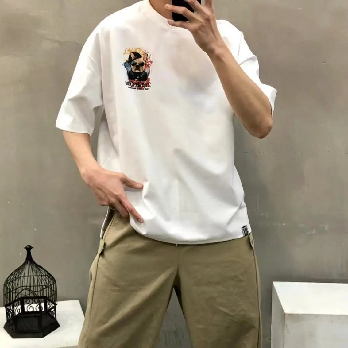 韓國直送 2ND ARCHIVE SnapBack Bulldog Tee HLY & CHOCCICO