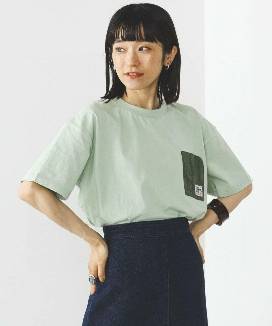 日本直送BEAMS HEART OUTDOOR POCKET TEE