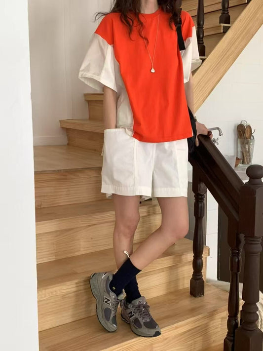韓國直送Fusion Sleeve T-shirt