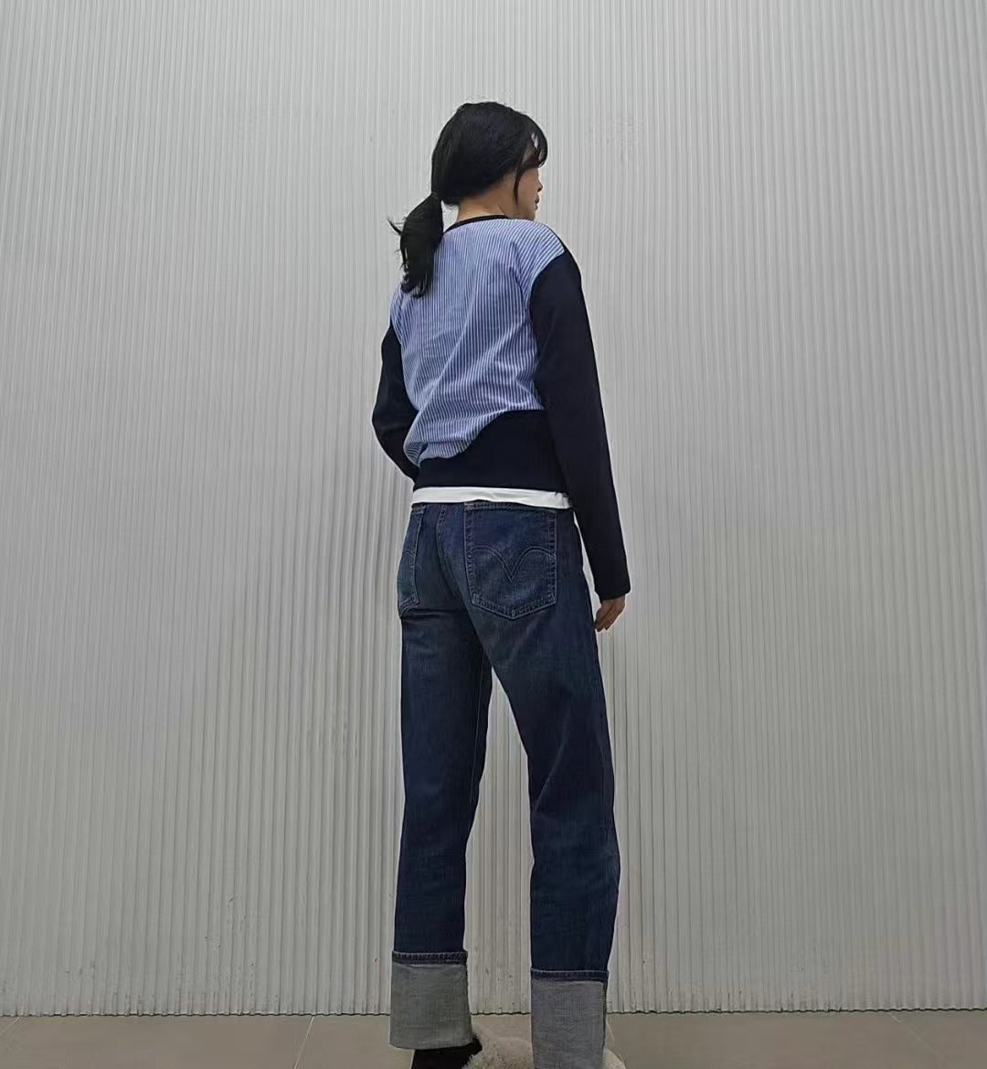 韓國直送Color-Block Top