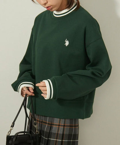 日本直送U.S. POLO ASSN Mock Neck Short Sweat RANAN
