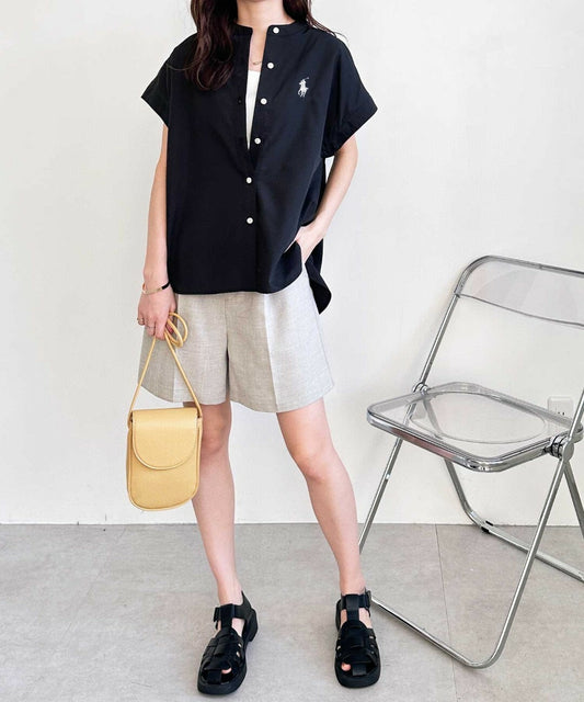 ASSN x GeeRA French Sleeve Shirt Tops - 2 Color