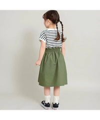 日本直送DRC Branshes  Waist-Switched Docking Short-Sleeved Dress DRC