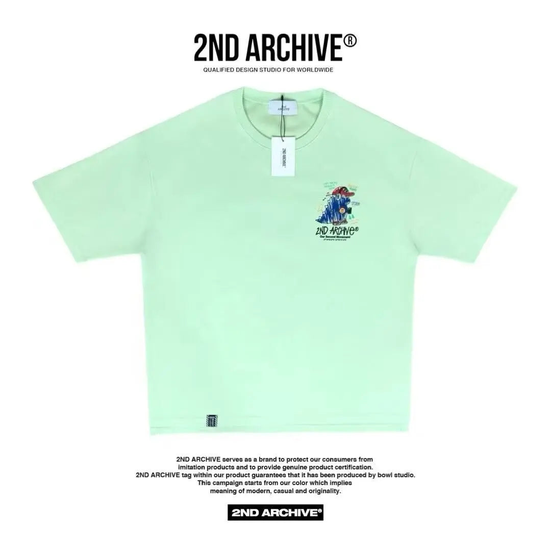 韓國直送 2ND ARCHIVE Headset Autograph Pen Dinosaur Tee HLY & CHOCCICO