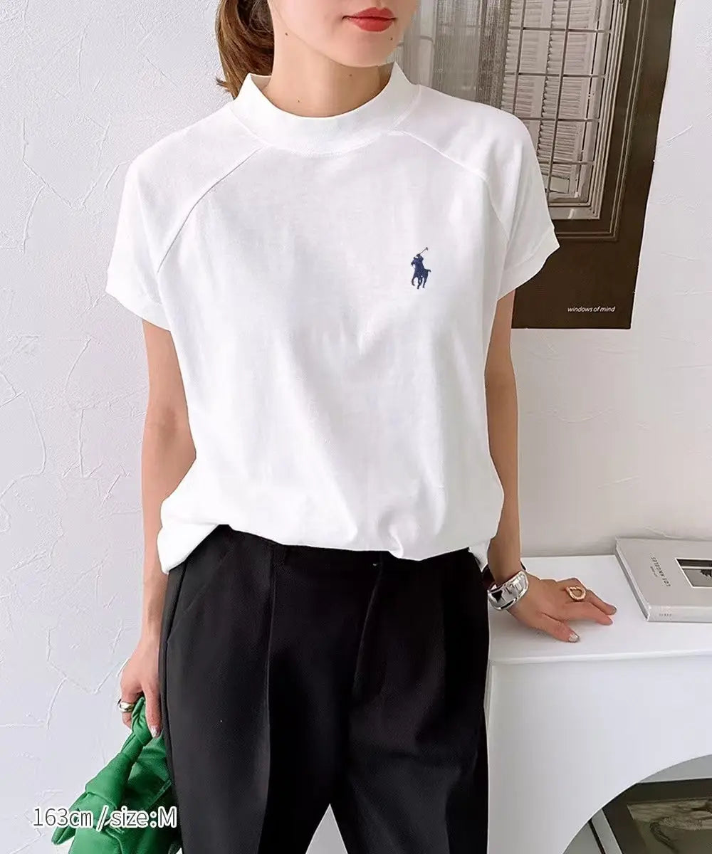 RL微高領刺繡Tee |6色入