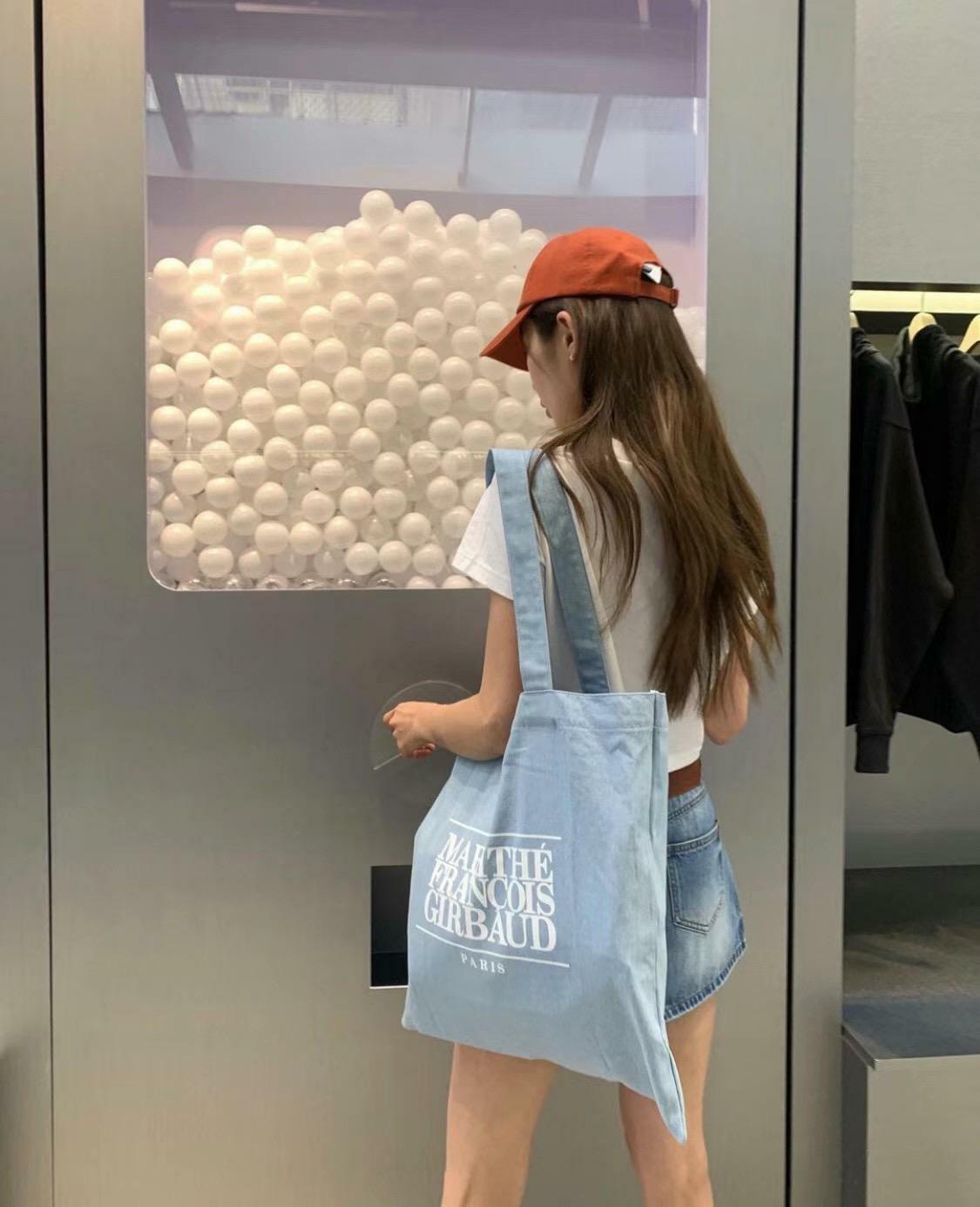 🇰🇷韓國直送🇰🇷 MARITHE FRANCOIS GIRBAUD Denim Big Eco Bag  淺藍牛仔帆布購物袋