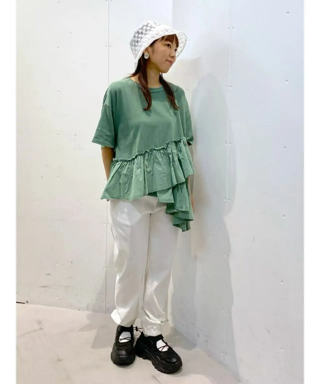 日本直送Rode Crown Pigment Frile Docking Tops Rode Crown(Rakuten Fashion)