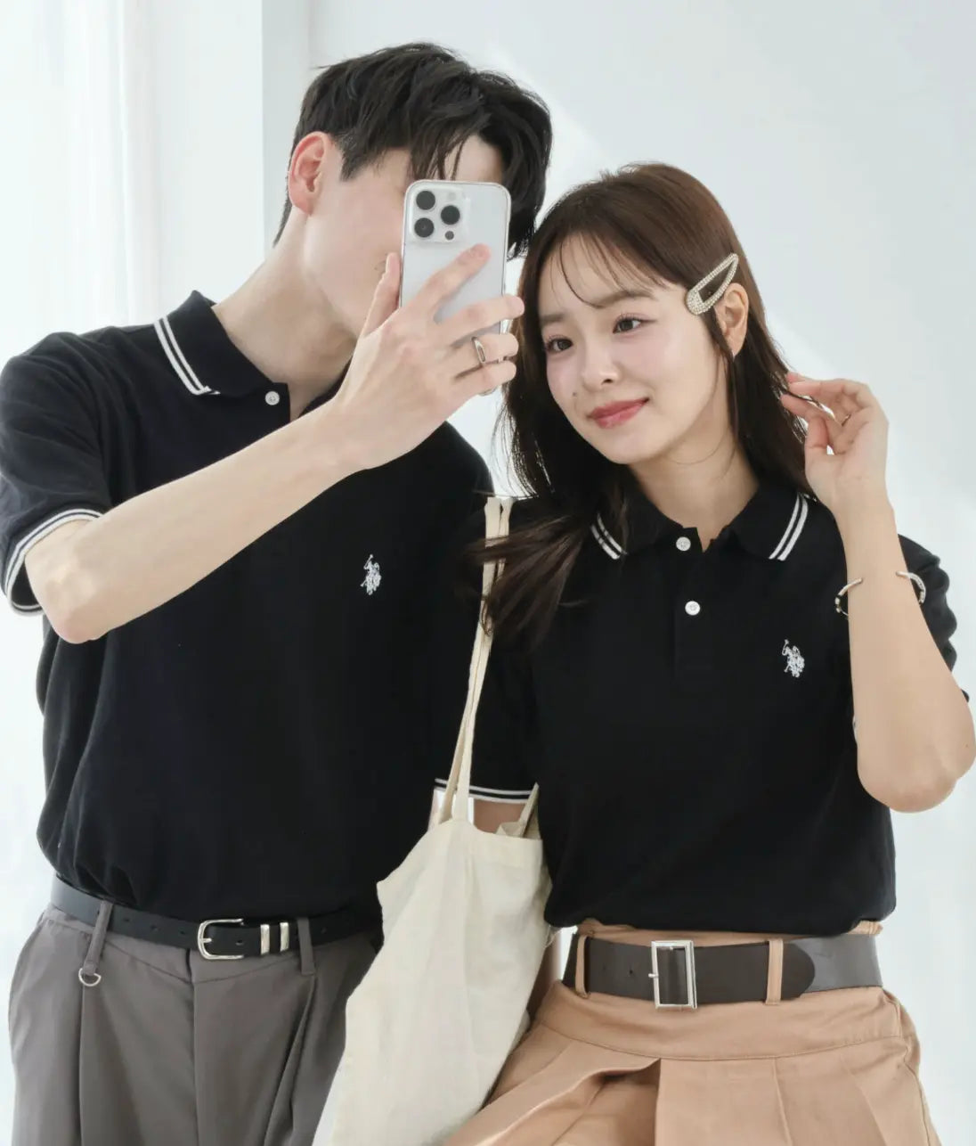 日本直送USPOLO Line Polo Shirt WEGO LADY'S
