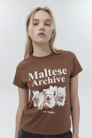 韓國直送Waikei Maltese Maltese Archive Short Sleeve T-shirt OIOI 線上