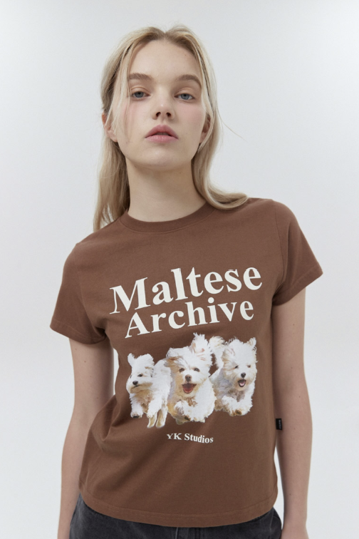韓國直送Waikei Maltese Maltese Archive Short Sleeve T-shirt