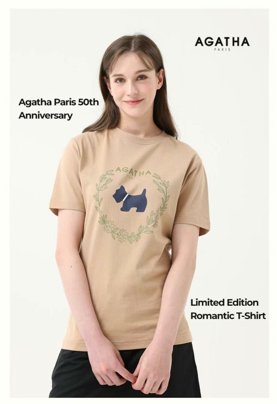 Agatha 50th Anniversary Khaki Special Edition Short Sleeves Directly from Korea 