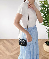 Micro Mini Quilted Chain Shoulder Bag HLY & CHOCCICO