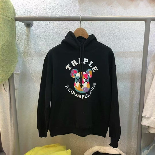 韓國直送Baron Triple Bear Embroidery Hoodie 3 Colors