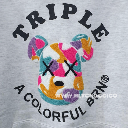 韓國直送Baron Triple Bear Embroidery Hoodie 3 Colors