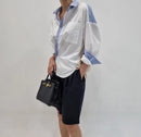 韓國直送Color Block Shirt Top  - 2 Color the porsche