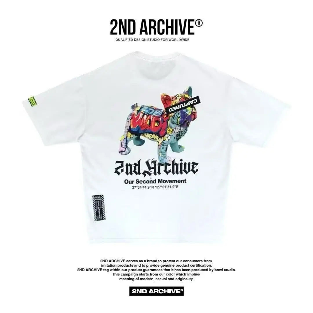 韓國直送🇰🇷 2ND ARCHIVE Tape Bulldog  T-shirt - 4 Color APM 537 BOWL