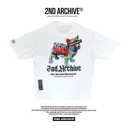 韓國直送🇰🇷 2ND ARCHIVE Tape Bulldog  T-shirt - 4 Color APM 537 BOWL