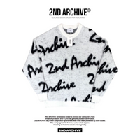 【一口價$410/件】🇰🇷韓國直送🇰🇷 2ND ARCHIVE Lettering Angora Unisex Overfit Knit Sweater 2ND ARCHIVE