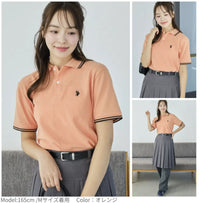日本直送USPOLO Line Polo Shirt WEGO LADY'S