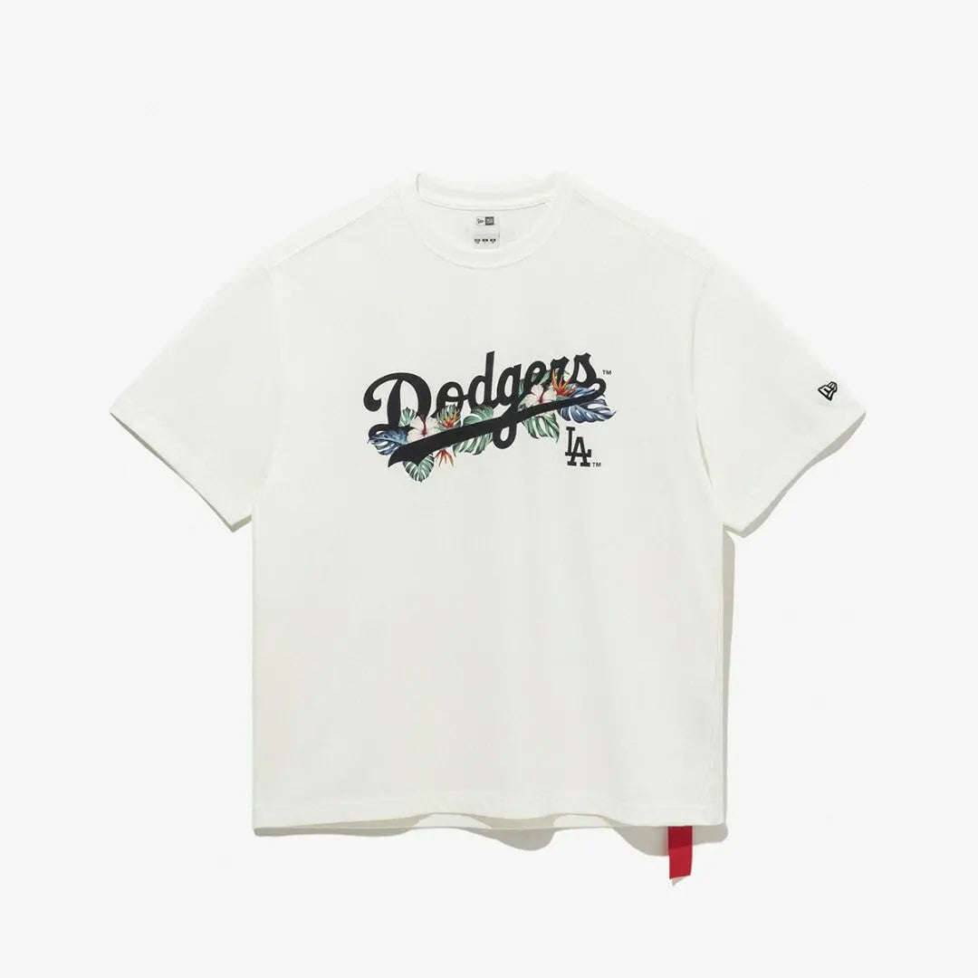 New Era Dodgers Flower Script Tee