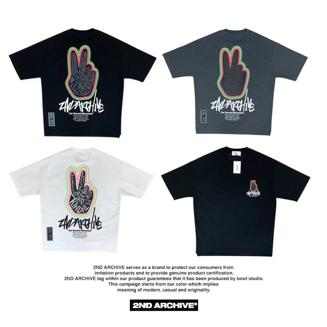 韓國直送🇰🇷 2ND ARCHIVE V Finger Tee -3 Color