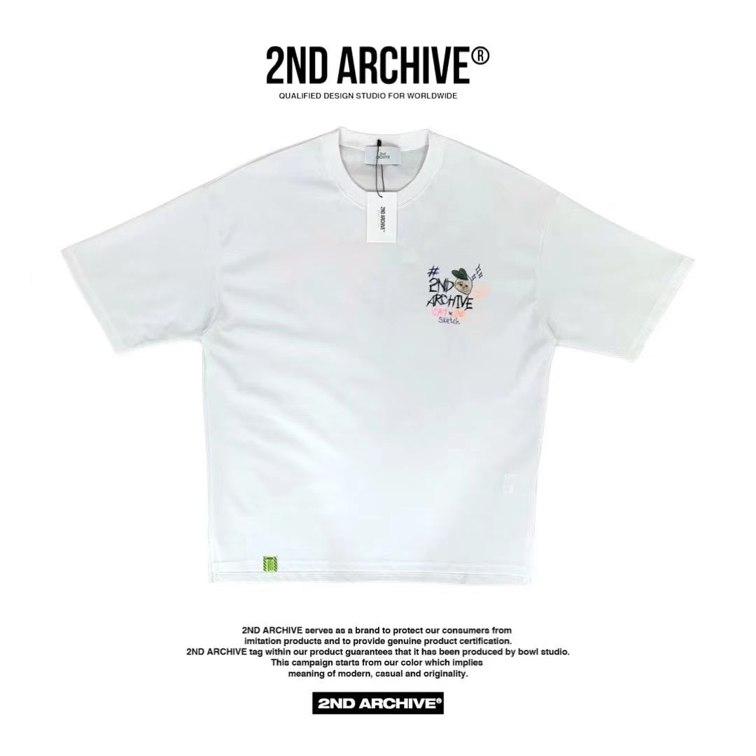【一口價$277/件】🇰🇷韓國直送🇰🇷 2ND ARCHIVE Pink Flower Cat T-shirt - 4 Color