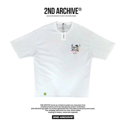 【一口價$277/件】🇰🇷韓國直送🇰🇷 2ND ARCHIVE Pink Flower Cat T-shirt - 4 Color