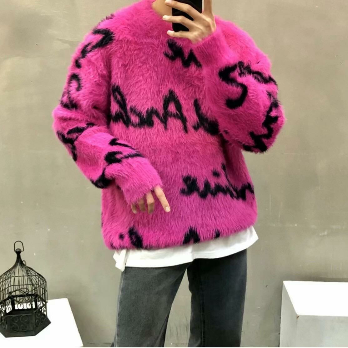韓國直送🇰🇷 2ND ARCHIVE Lettering Angora Unisex Overfit Knit Sweater