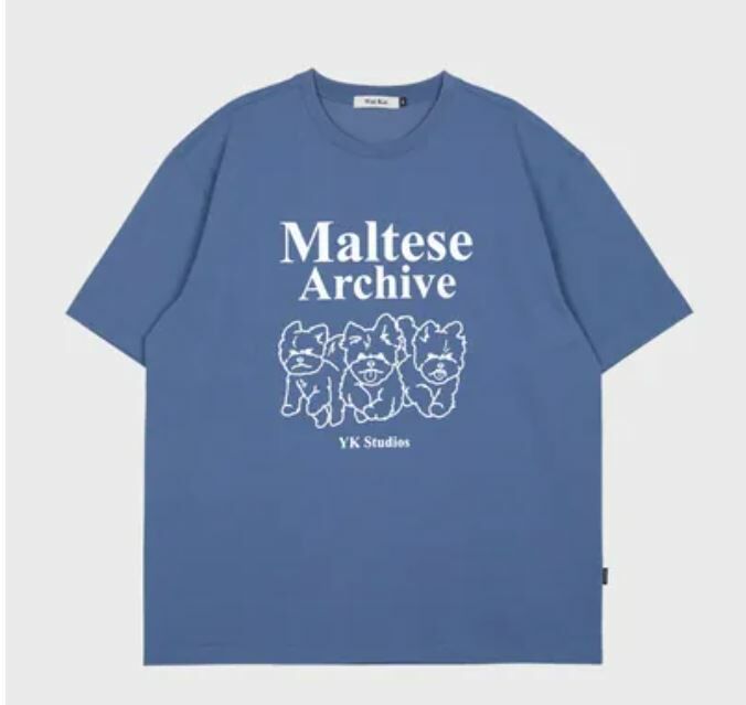 韓國直送Waikei Maltese Archive Line Graphic Half Tee  - 5 Color theot 2F D-2 LALAPIPO