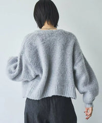 日本直送Coen Melange brushed short knit cardigan HANNA