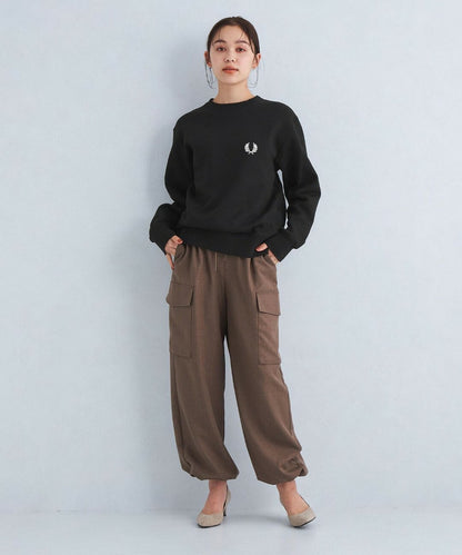 FRED PERRY logo embroidery crew neck sweatshirt