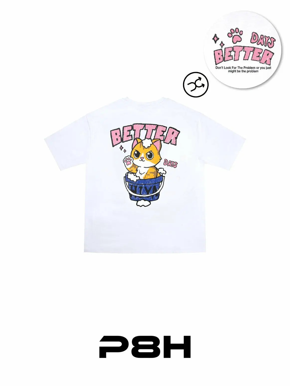 韓國直送 PLUS 82 HIYA Crayon Bubble Cat Short Sleeve HLY & CHOCCICO