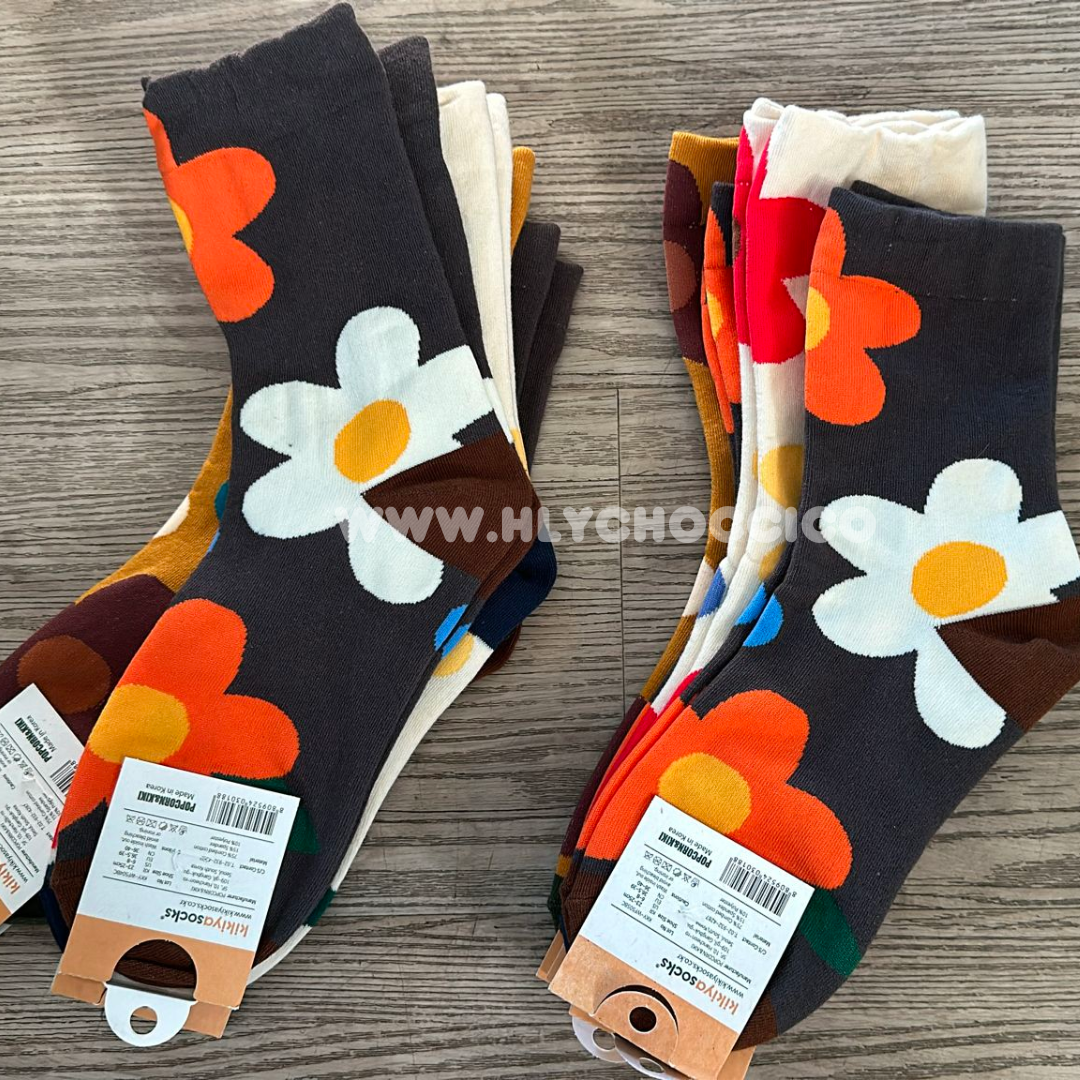 【一口價$98/套】🇰🇷韓國直送🇰🇷  韓國製 Smile哈哈笑花花短襪  (1套5對) HLY & CHOCCICO
