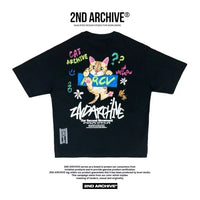 韓國直送 2ND ARCHIVE Monthly Cat Crayon Tee HLY & CHOCCICO